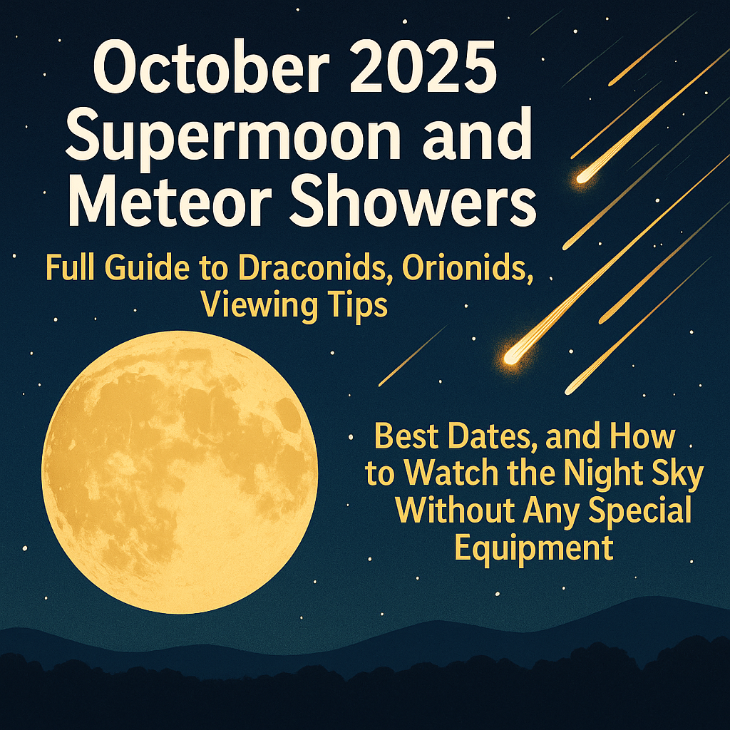 October 2025 Supermoon and Meteor Showers: Full Guide to Draconids, Orionids, Viewing Tips, Best Dates, and How to Watch the Night Sky Without Any Special Equipment